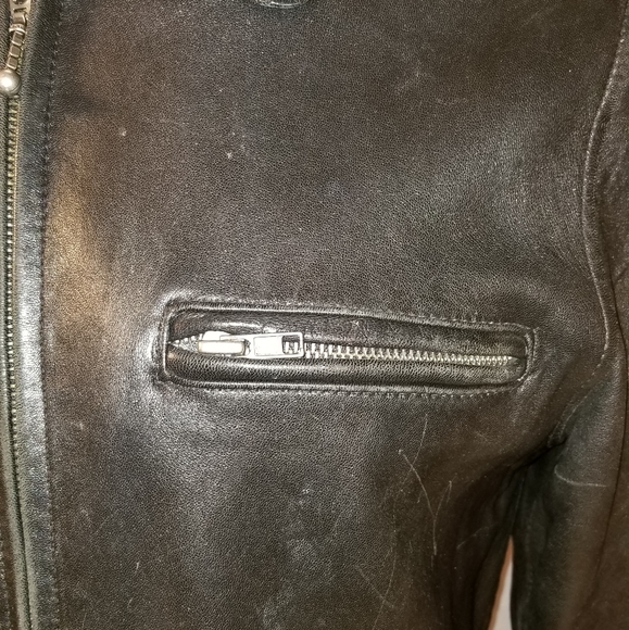 Leather Jacket Shafmastet GreenField Mens Black M - Picture 6 of 9